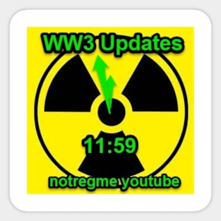 WW3 11:59 Notregme youtube Sticker